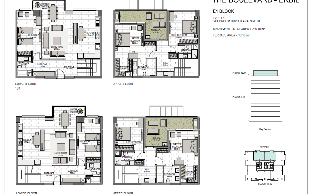 E Block 3 Bedroom Duplex Terrace
