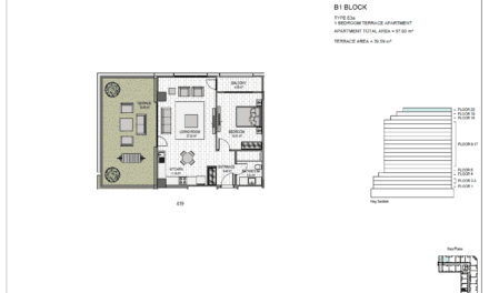 B Block 1 Bedroom Terrace ar