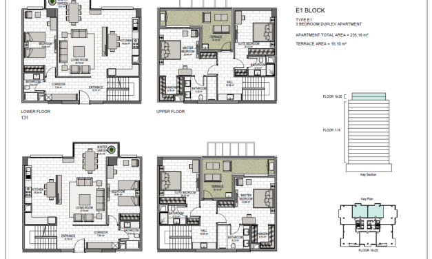 E Block 3 Bedroom Duplex Terrace ar